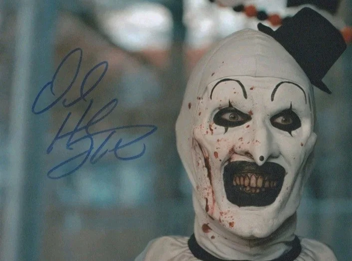 David Howard Thornton — David Howard Thornton/Art The Clown Damien Leons Terrifier Signed 8x10 Photo COA, изображение 2