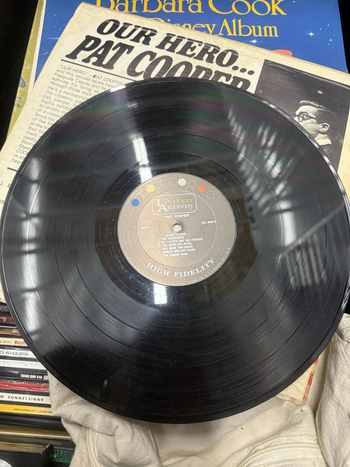 ORIGINAL Pat Cooper Our Hero Vinyl Record Album Italian Wedding, изображение 3