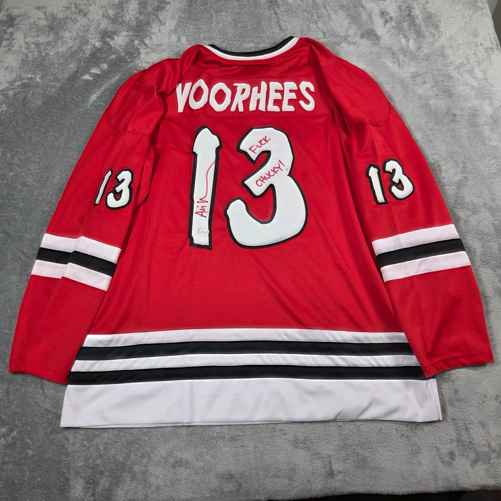 Ari Lehman — Autographed Ari Lehman Friday The 13th Hockey Jersey Mens XL Jason Voorhees, изображение 5