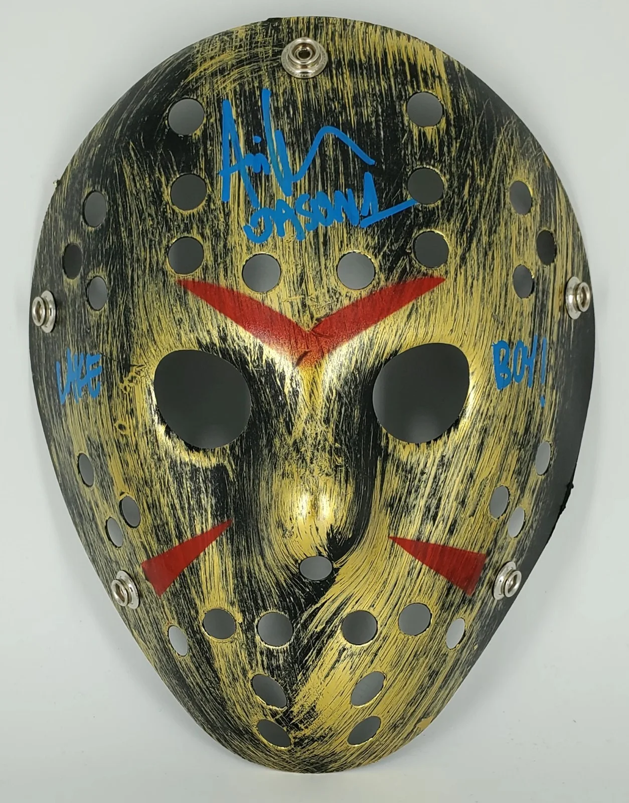 Ari Lehman, The Boy In The Lake — Jason Voorhees Hockey Mask, Ari Lehman, The Boy In The Lake, Signed, Beckett COA, изображение 2