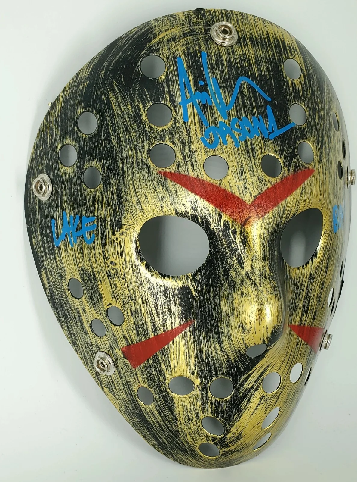 Ari Lehman, The Boy In The Lake — Jason Voorhees Hockey Mask, Ari Lehman, The Boy In The Lake, Signed, Beckett COA, изображение 3