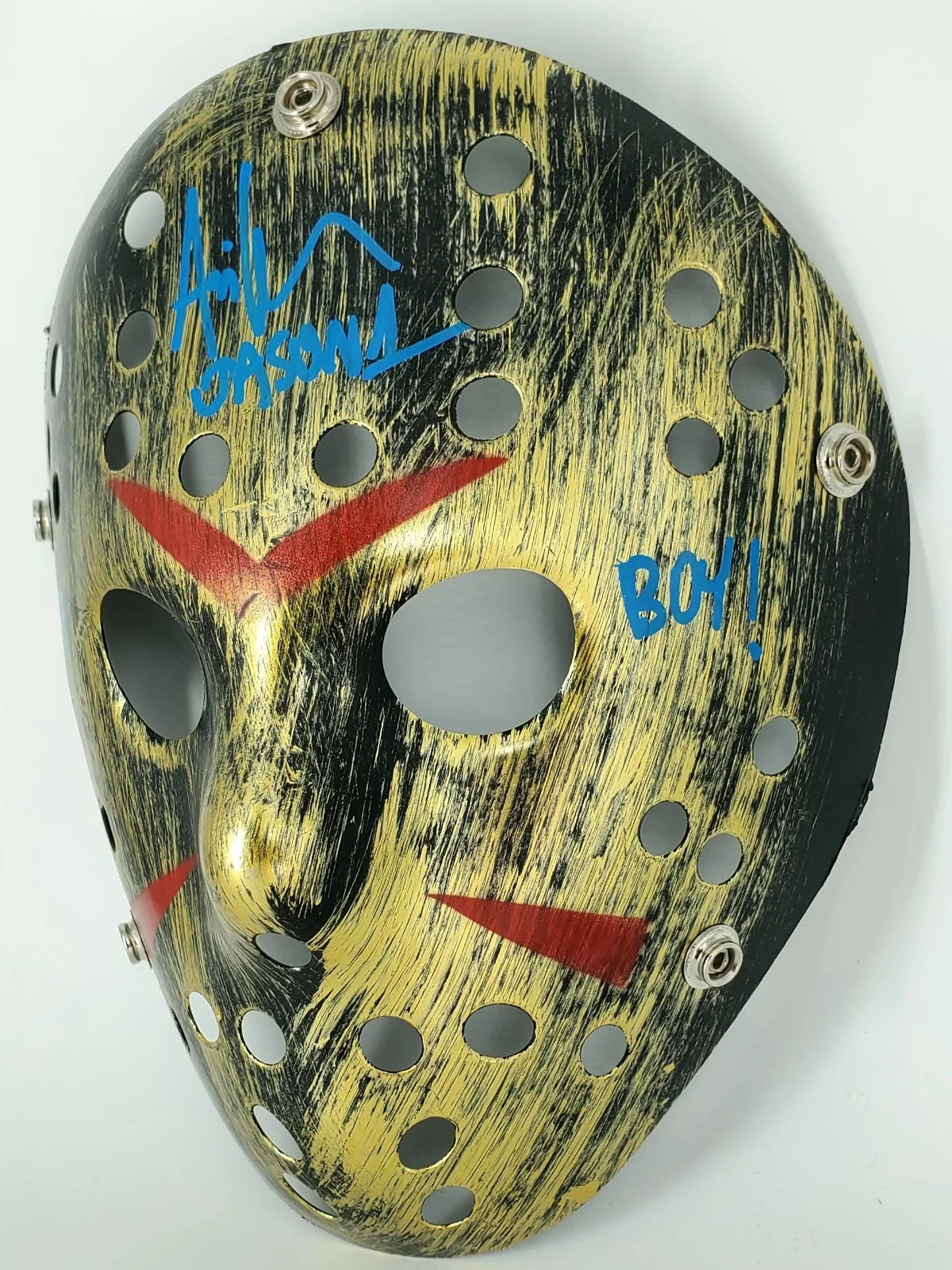 Ari Lehman, The Boy In The Lake — Jason Voorhees Hockey Mask, Ari Lehman, The Boy In The Lake, Signed, Beckett COA, изображение 5