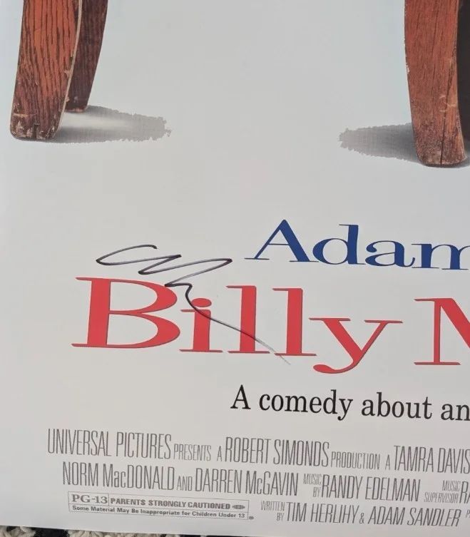 ADAM SANDLER signed 24X36 MOVIE POSTER One Sided BILLY MADISON SWAU coa, изображение 2