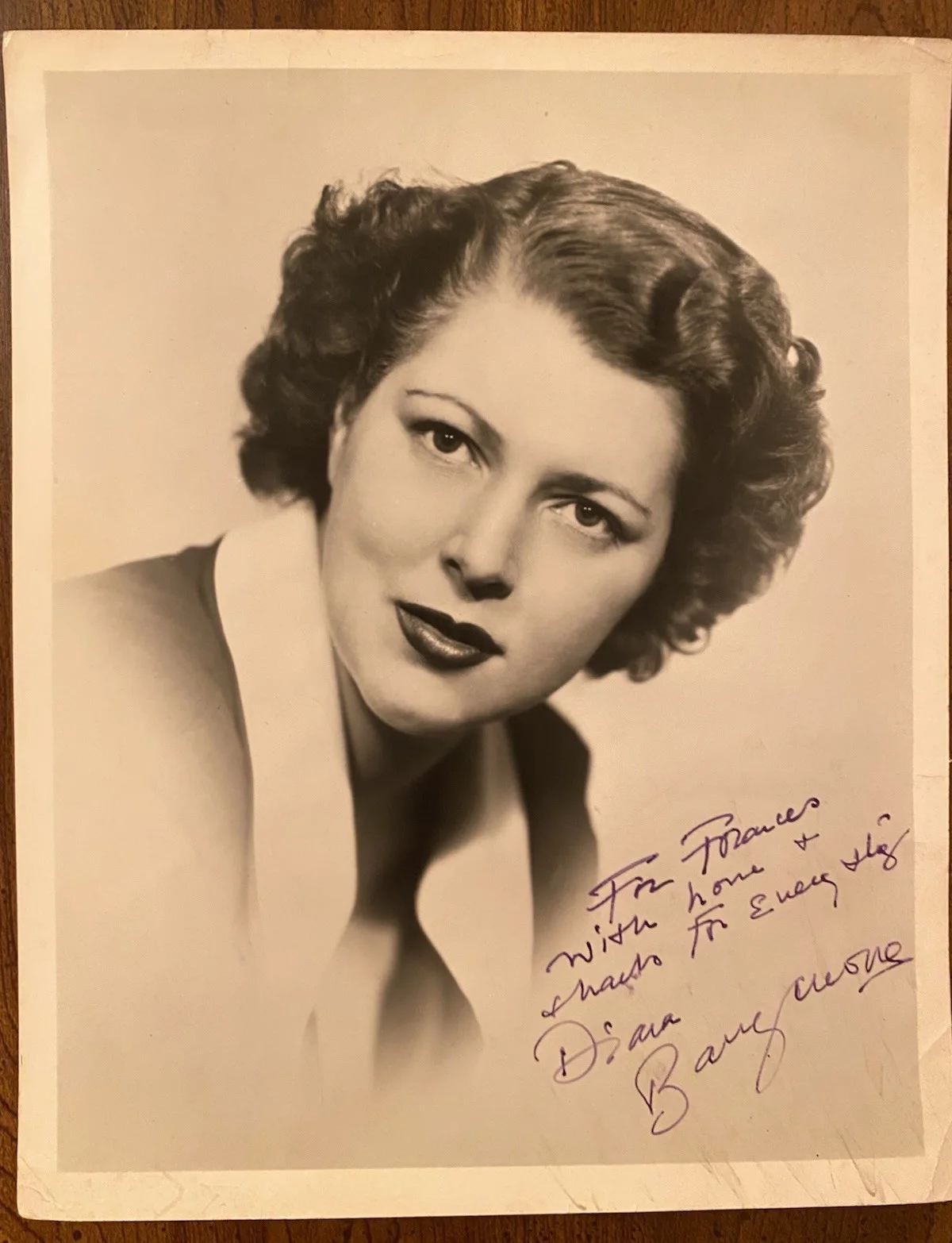 Diana Barrymore — Diana Barrymore Signed Autographed Photo With COA Nightmare Eagle Squadron RARE