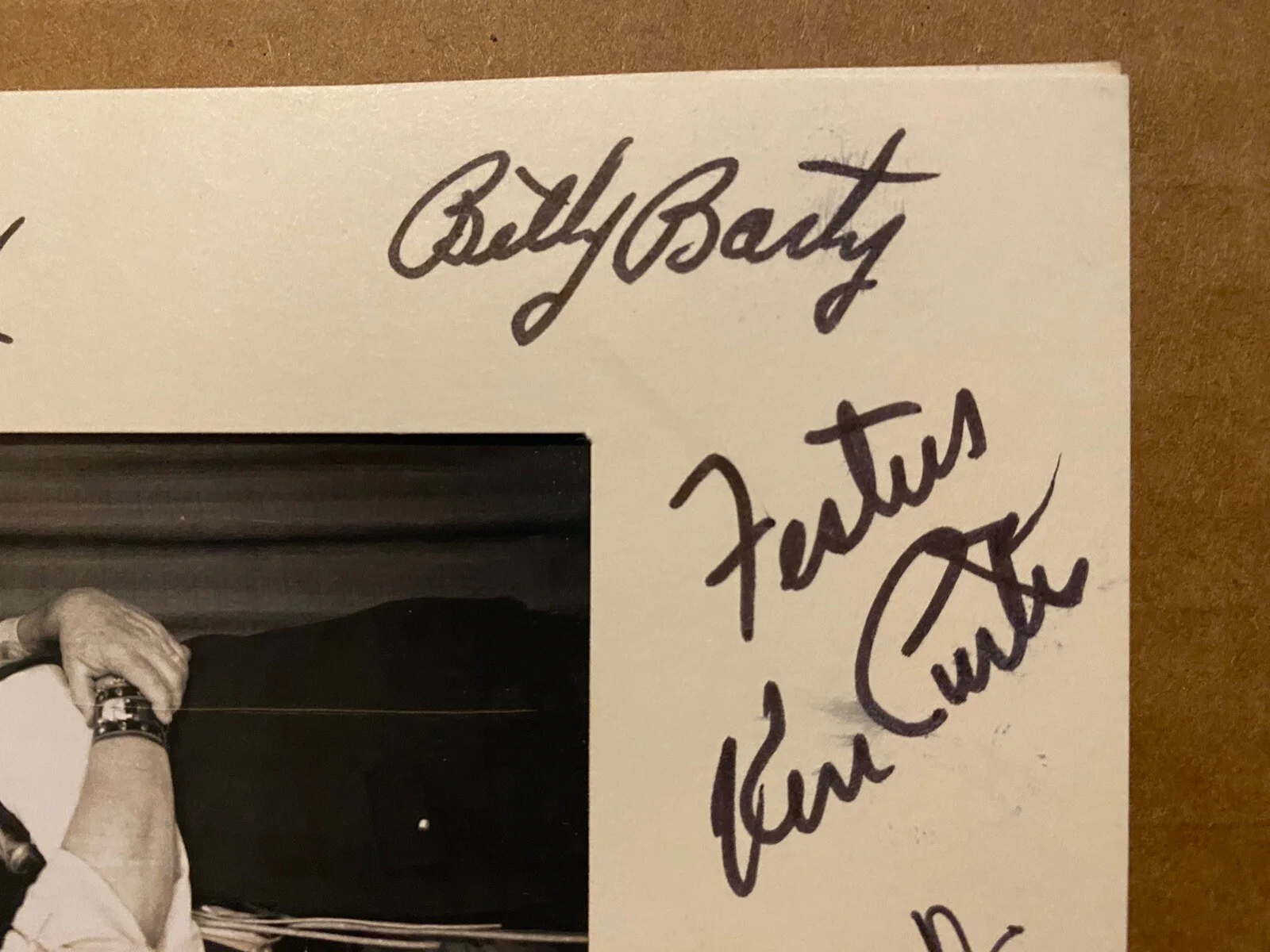 Hal Baylor, James Doohan, Ken Curtis, Billy Barty — Ken Curtis James Doohan Billy Barty Hal Baylor Signed Autographed Vintage Frame, image 3
