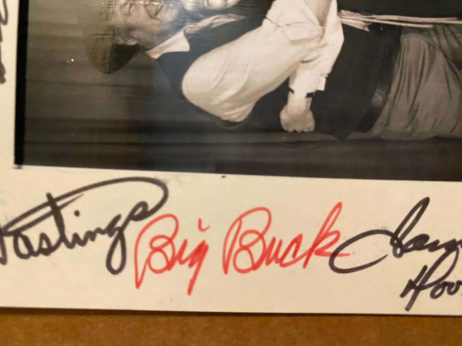 Hal Baylor, James Doohan, Ken Curtis, Billy Barty — Ken Curtis James Doohan Billy Barty Hal Baylor Signed Autographed Vintage Frame, image 5