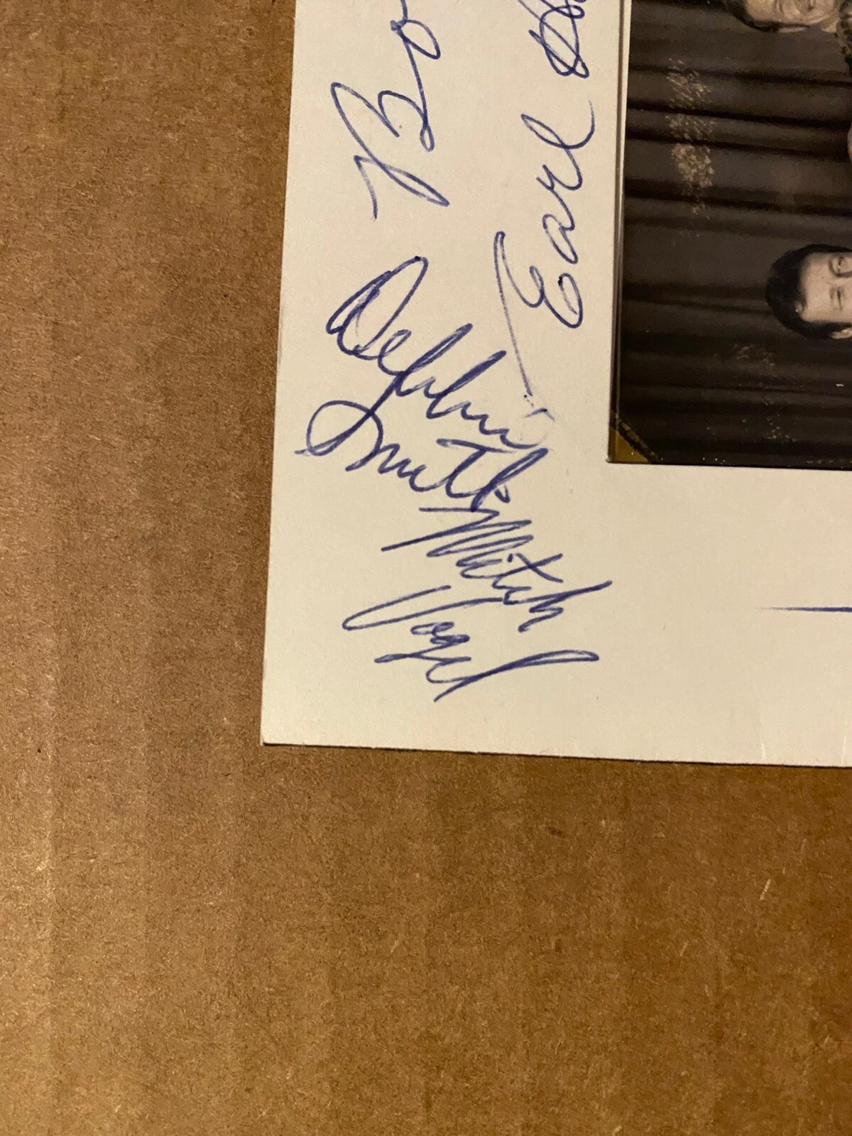 John Mitchum, Jay North, James Doohan, Myron Healey — Myron Healey Jay North James Doohan John Mitchum Signed Vintage Frame, image 2