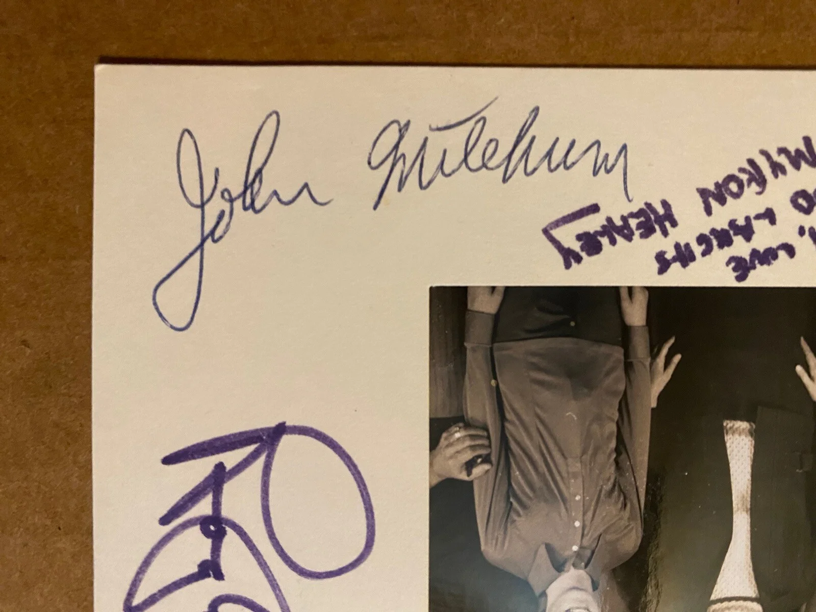 John Mitchum, Jay North, James Doohan, Myron Healey — Myron Healey Jay North James Doohan John Mitchum Signed Vintage Frame, image 5