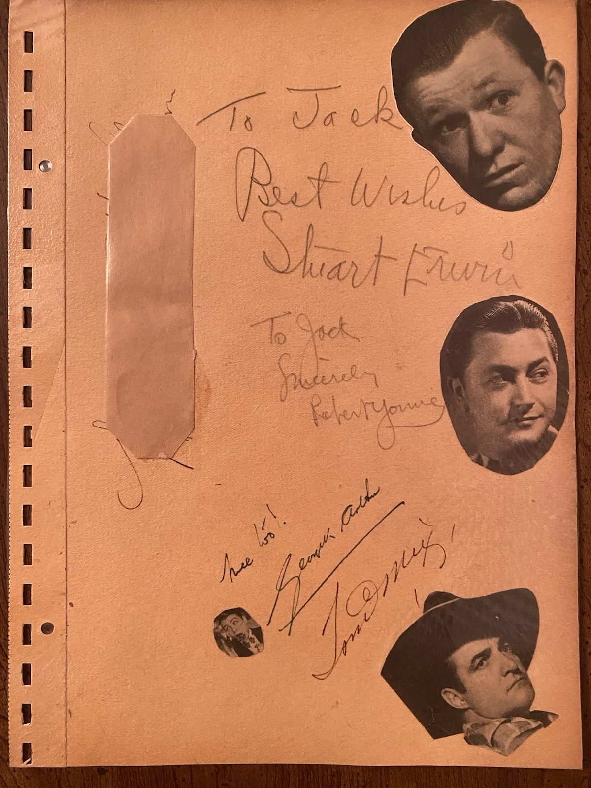 Gary Cooper, Tom Mix, Sylvia Sidney, Etc — Gary Cooper Tom Mix Sylvia Sidney Etc Signed Autographed Vintage Page With COA, image 2