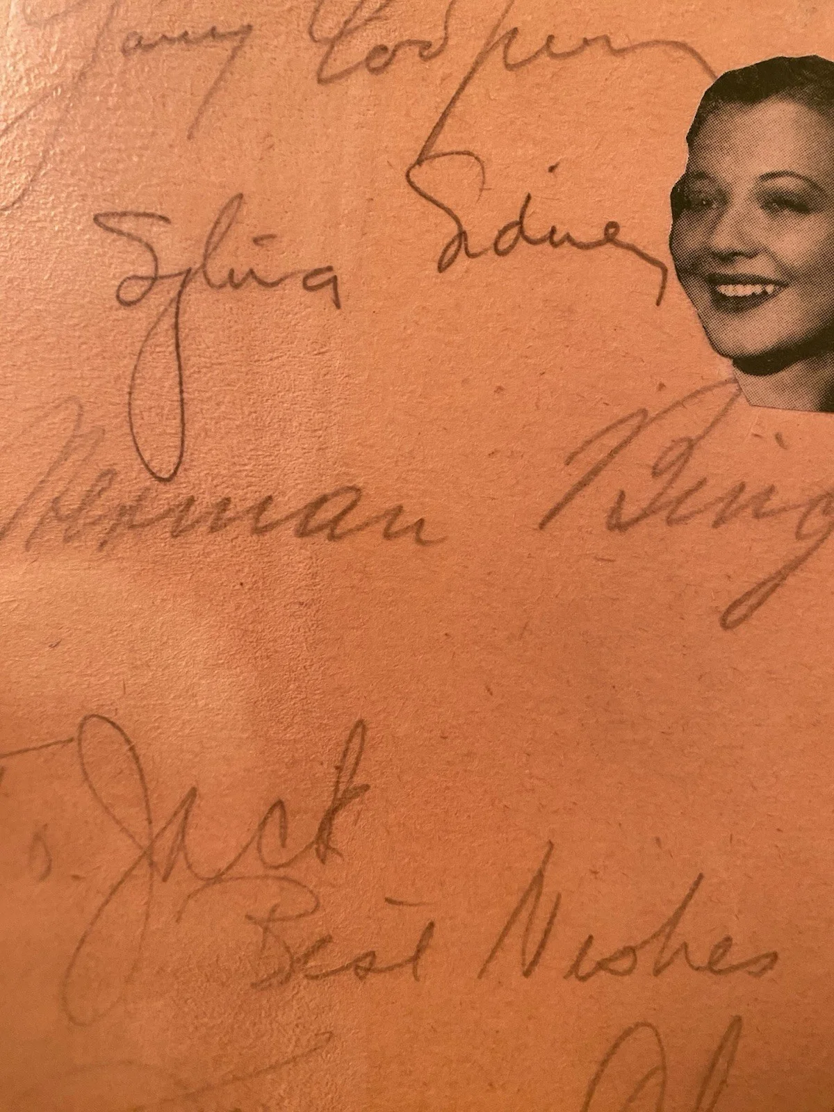 Gary Cooper, Tom Mix, Sylvia Sidney, Etc — Gary Cooper Tom Mix Sylvia Sidney Etc Signed Autographed Vintage Page With COA, image 5