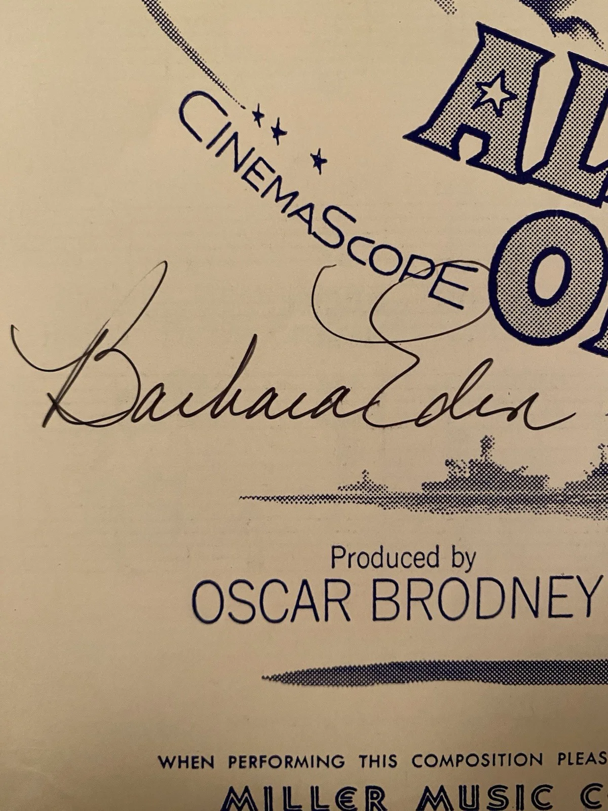 Pat Boone, Barbara Eden, Buddy Hackett — All Hands On Deck Cast Signed Pat Boone Barbara Eden Buddy Hackett With COA RARE, изображение 4