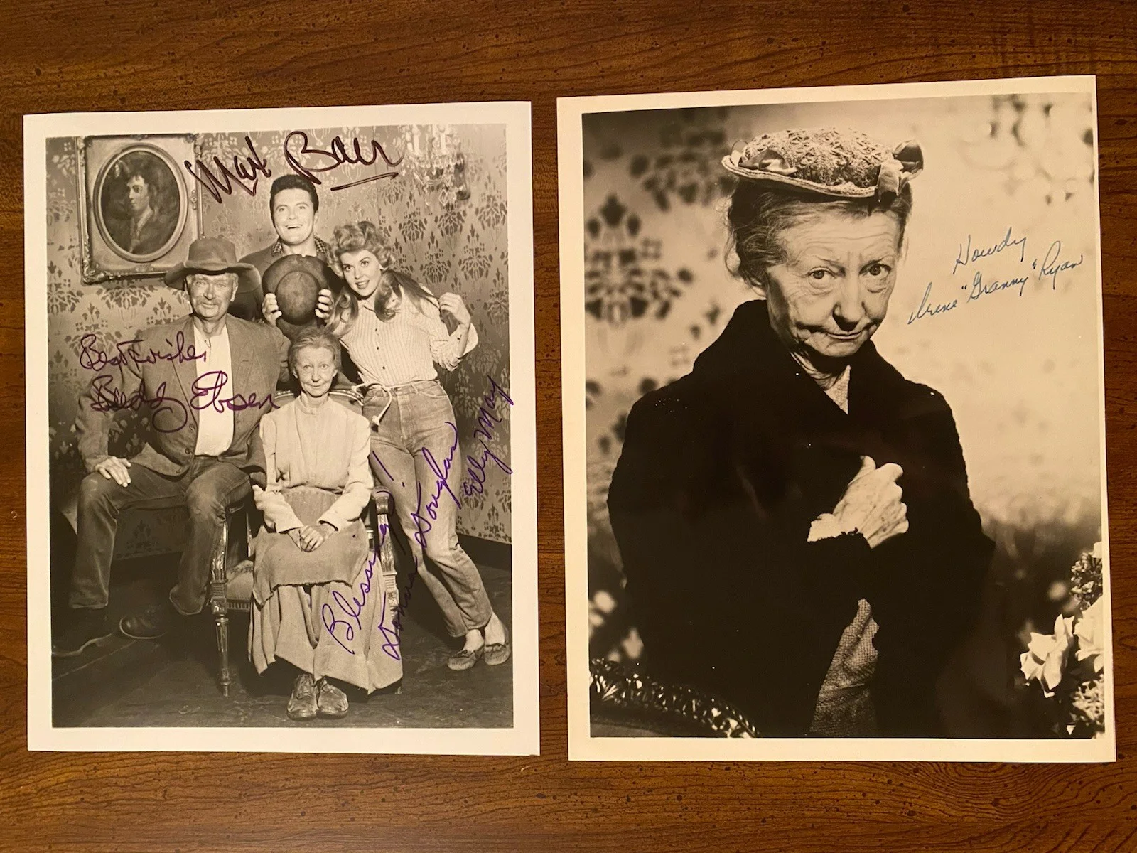 Irene Ryan, Buddy Ebsen, Donna Douglas, Etc — The Beverly Hillbillies Cast Signed Autographed Photo Lot All 4 w COA Irene Ryan