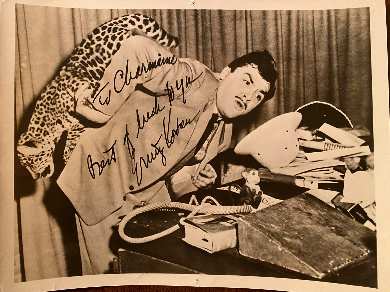 Ernie Kovacs — Ernie Kovacs Signed Autographed Photo With 2 COAs Ernie Kovacs Show Tonight Show