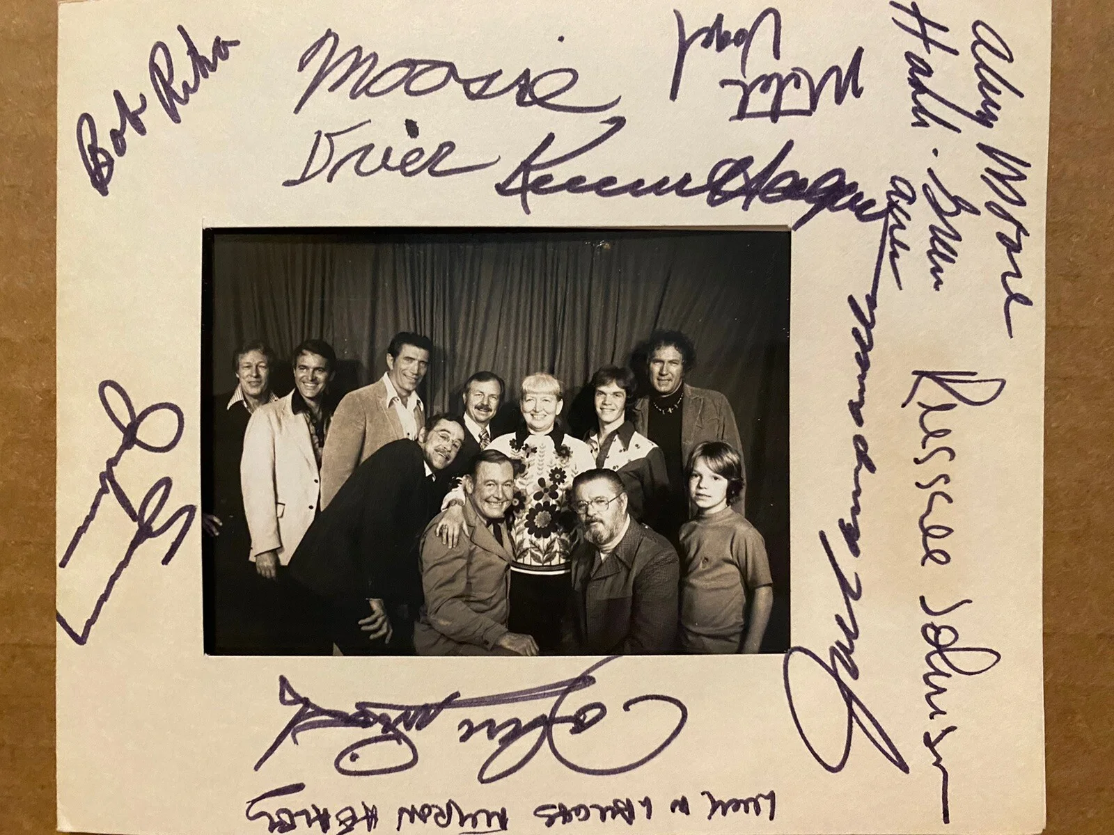 Kelly Thordsen, Russell Johnson, Alvy Moore, John Smith — Kevin Hagen Russell Johnson Kelly Thordsen Alvy Moore Signed Autographed Vintage, изображение 2