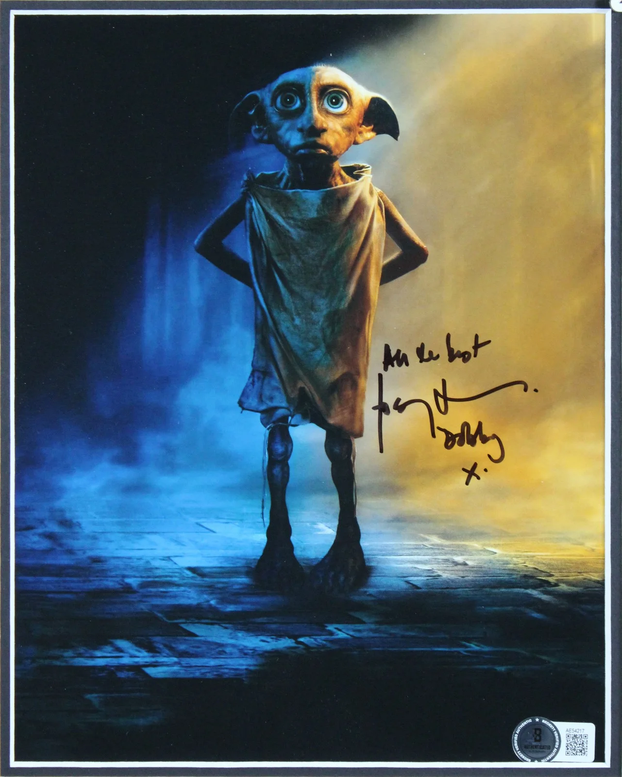 Daniel Radcliffe, Toby Jones — Daniel Radcliffe & Toby Jones Harry Potter Signed 8x10 Photo Framed Display BAS, изображение 3