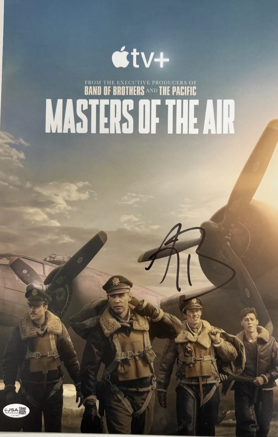 Angelina Jolie — AUSTIN BUTLER Authentic Hand-Signed "MASTERS OF THE AIR" 11x17 Photo (JSA COA)