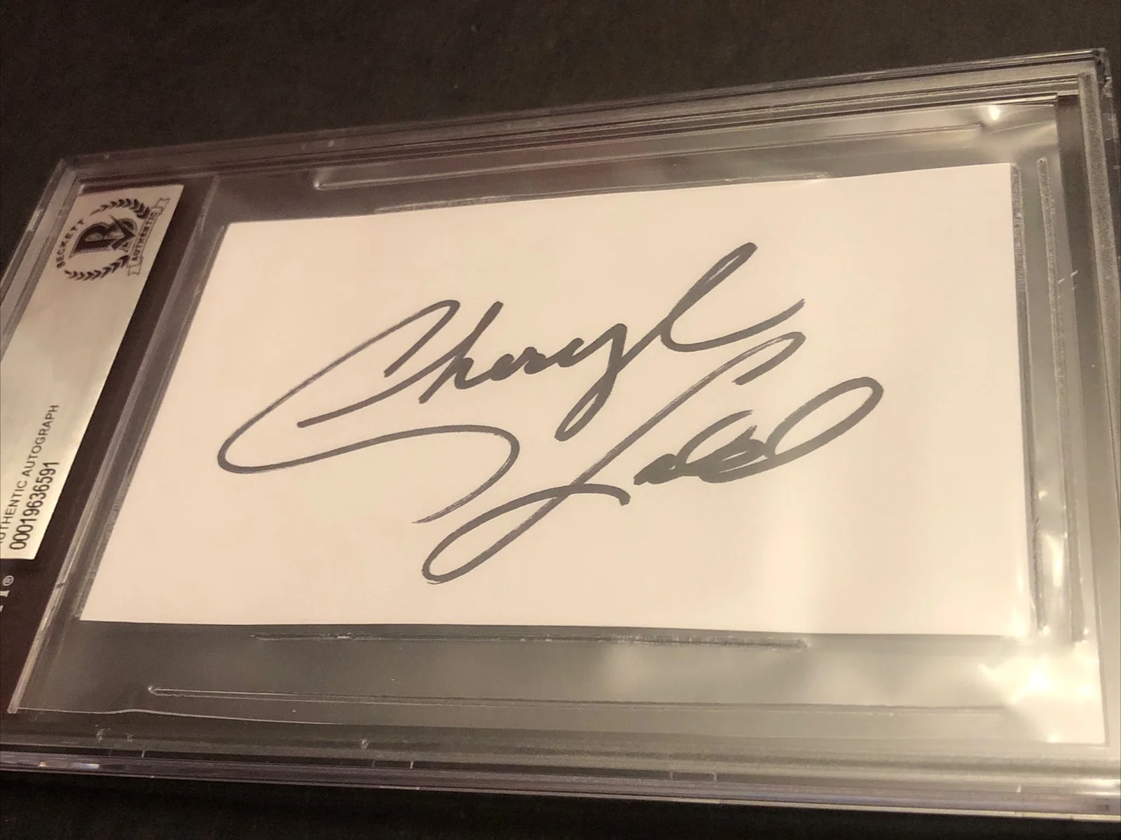 Cheryl Ladd — BECKETT CHERYL LADD SIGNED 3x5 INDEX CARD AUTOGRAPHED TV STAR CHARLIE'S ANGELS, image 2