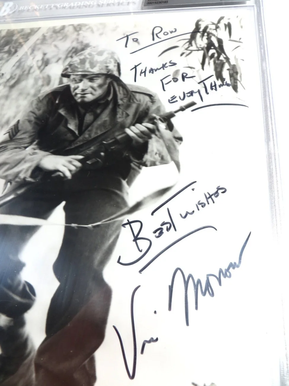 Vic Morrow — Vic Morrow Signed Autographed 8X10 Photo Combat! Sgt. Saunders BAS Slabbed 185, изображение 2