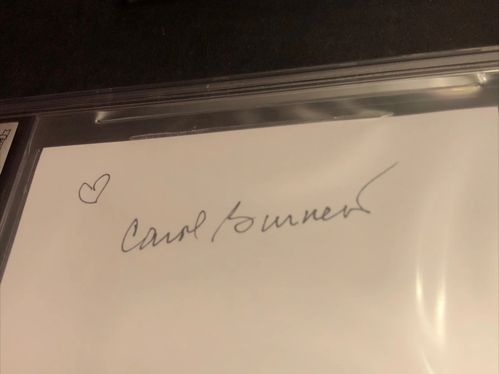 Carol Burnett — Beckett 10 Gem Mint Autograph Carol Burnett Signed 3x5 Index Card 541, image 2