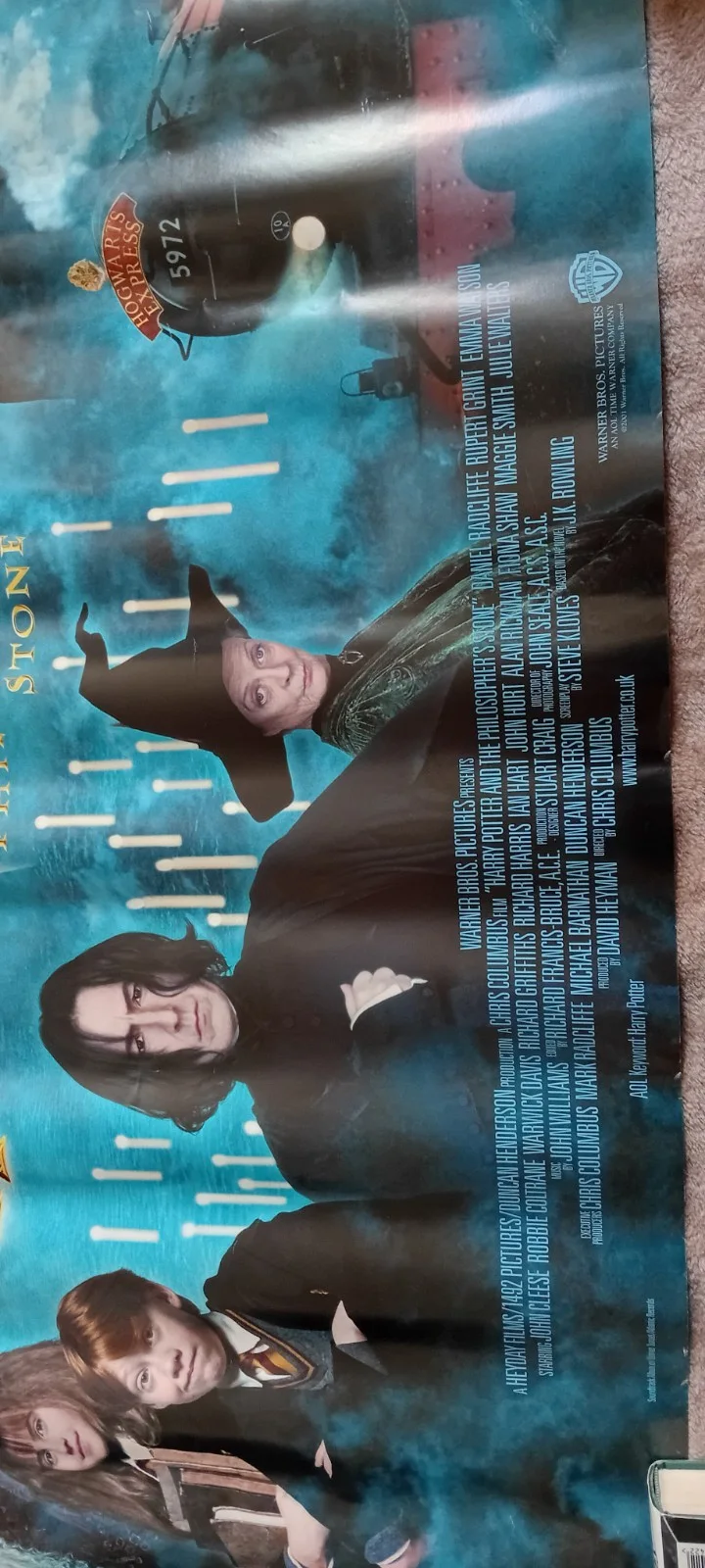 Harry Potter And The Philosopher's Stone 2001 UK Quad 30" X 40" DS Rolled Poster, изображение 4