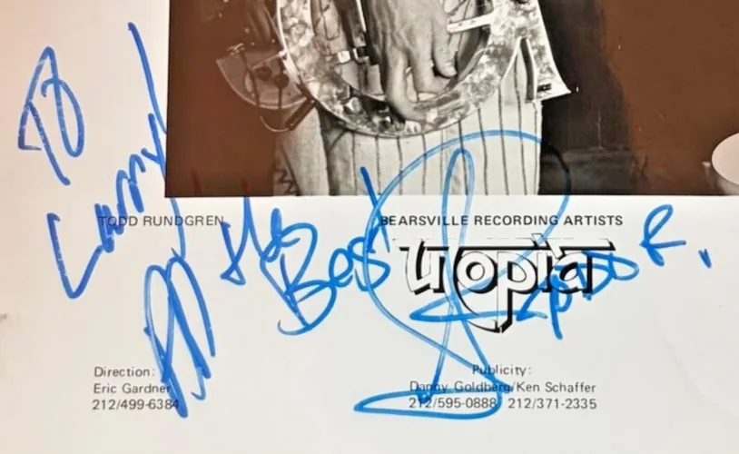 Todd Rundgren — TODD RUNDGREN SIGNED AUTOGRAPHED 8X10 PHOTO UTOPIA BAND VINTAGE PSA COA, image 3