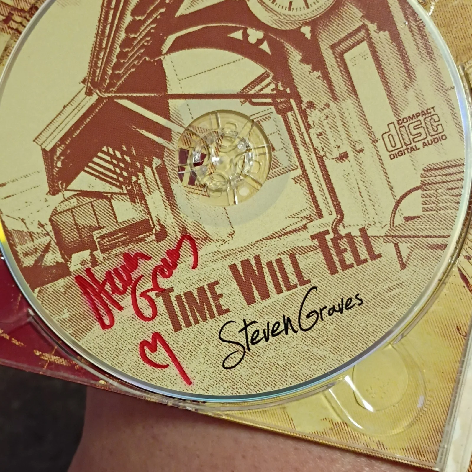 Steven Graves Time Will Tell Autographed Original CD & Booklet, image 2