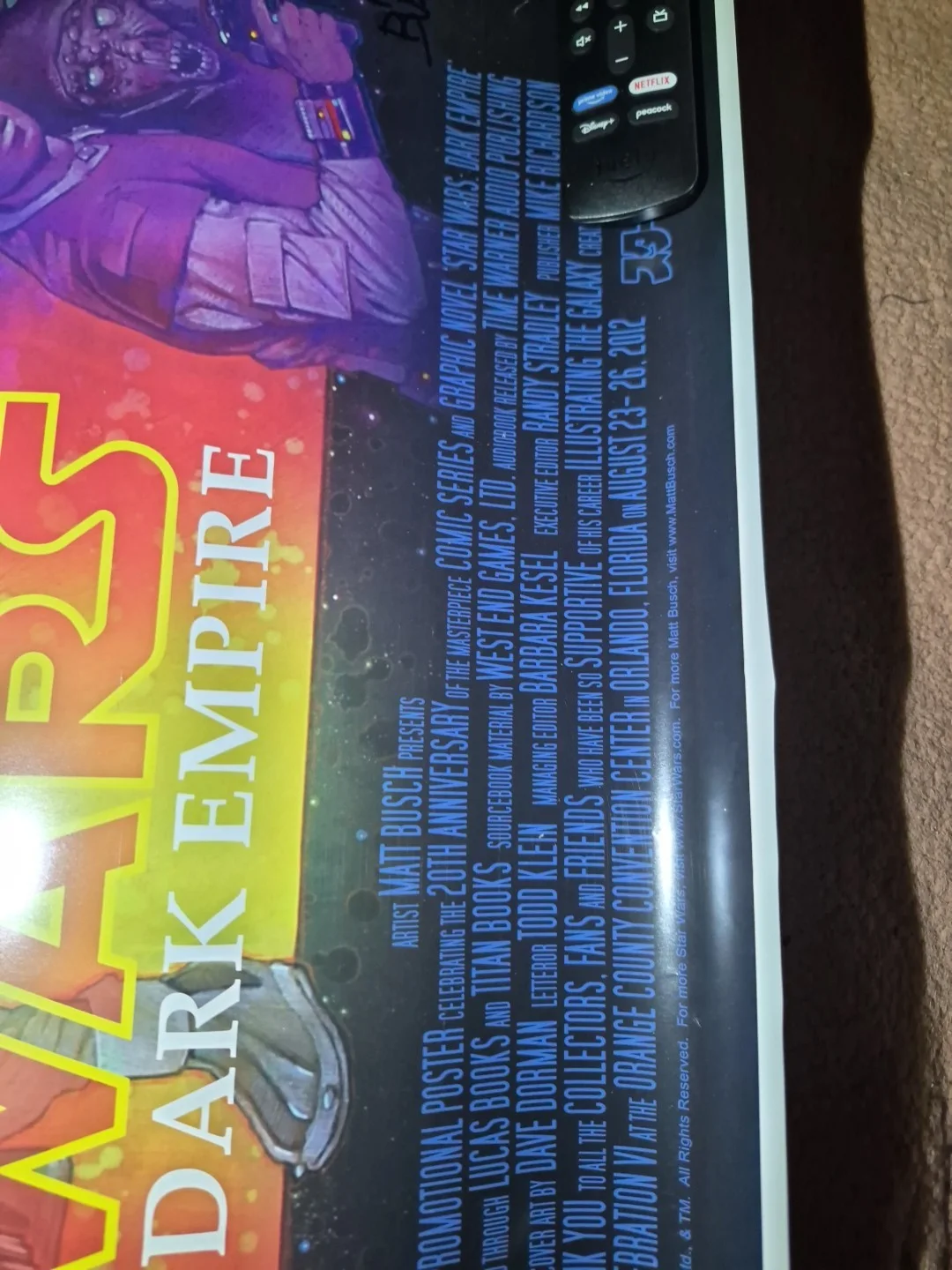 Star Wars Dark Empire Poster Large Extemely Rare Has Darkside Luke's Eyes, image 5