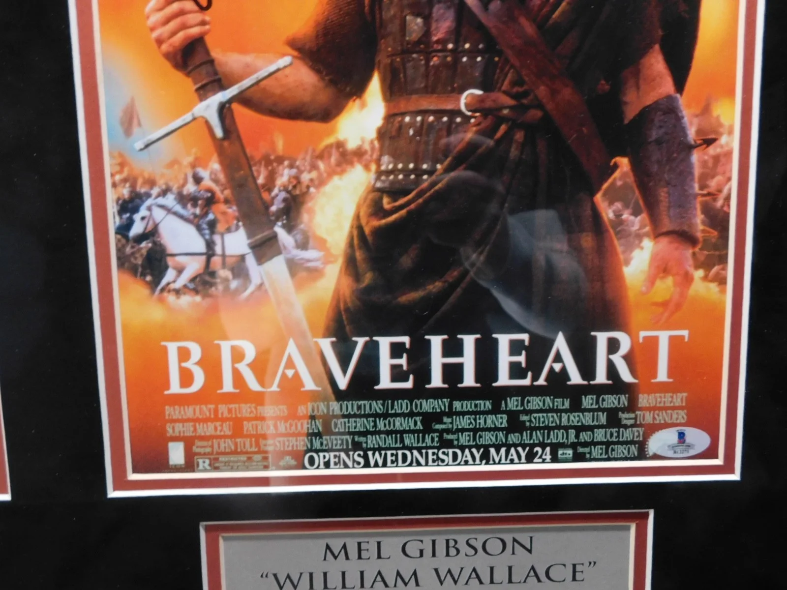 Mel Gibson — Mel Gibson Signed Framed Autographed 11x14 Photo Braveheart Beckett, изображение 3