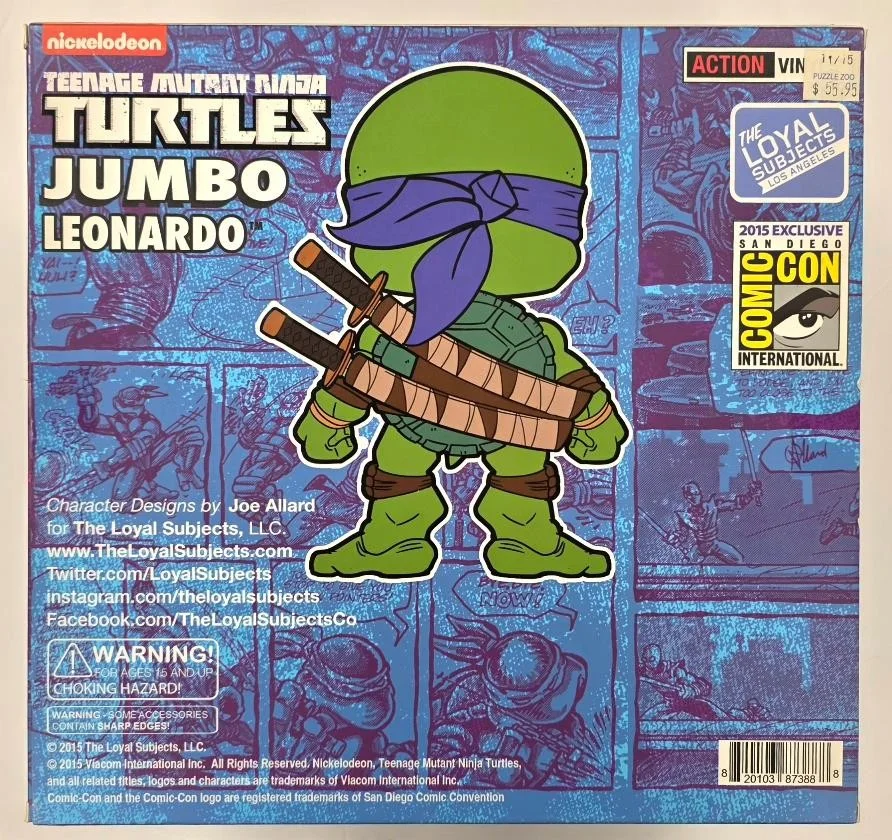 Kevin Eastman — Kevin Eastman & Brian Tochi signed TMNT Leonardo Jumbo Vinyl Figure auto JSA, image 5