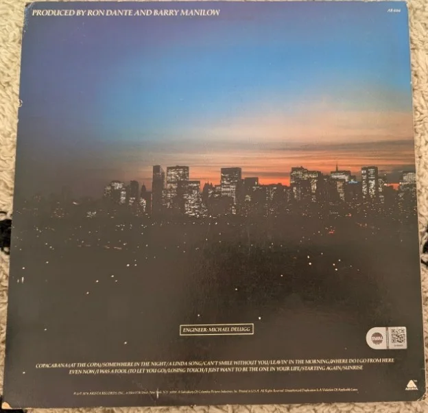BARRY MANILOW signed LP record EVEN NOW Coa, image 2