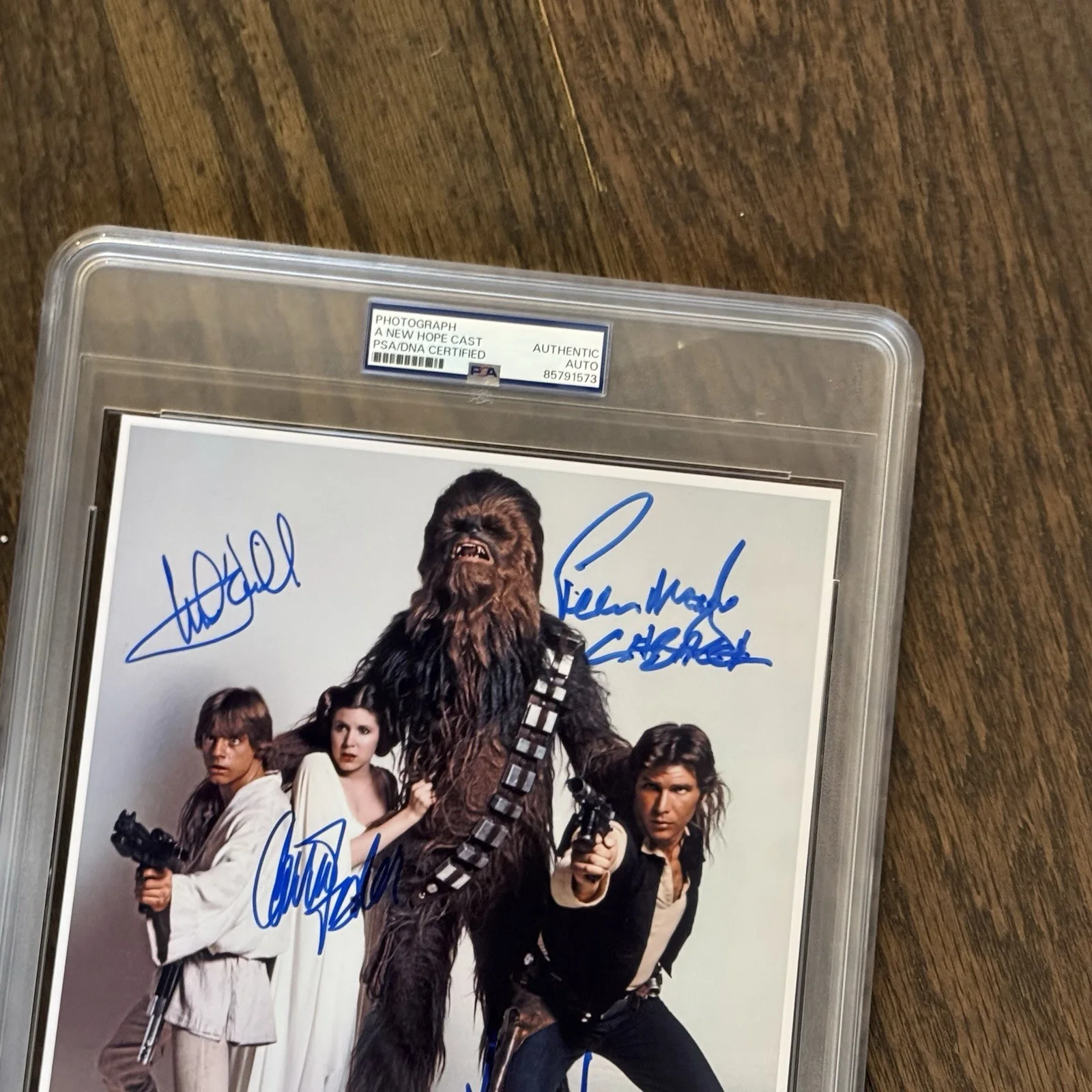 Harrison Ford — Star Wars * Official Pix * 8x10 Photo Signed X4 Ford Fisher Hamill * PSA * PROOF, изображение 2