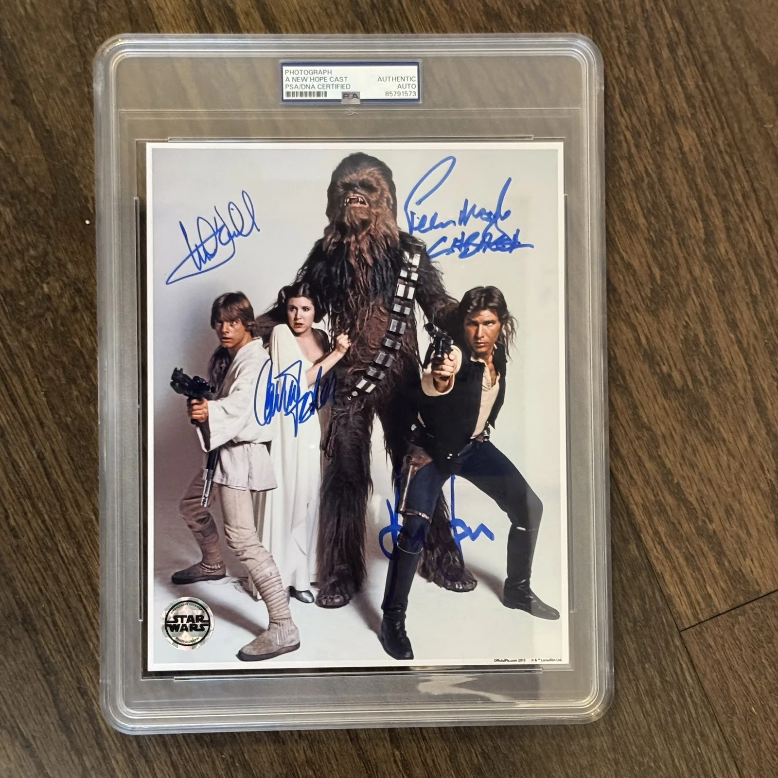 Harrison Ford — Star Wars * Official Pix * 8x10 Photo Signed X4 Ford Fisher Hamill * PSA * PROOF, изображение 3