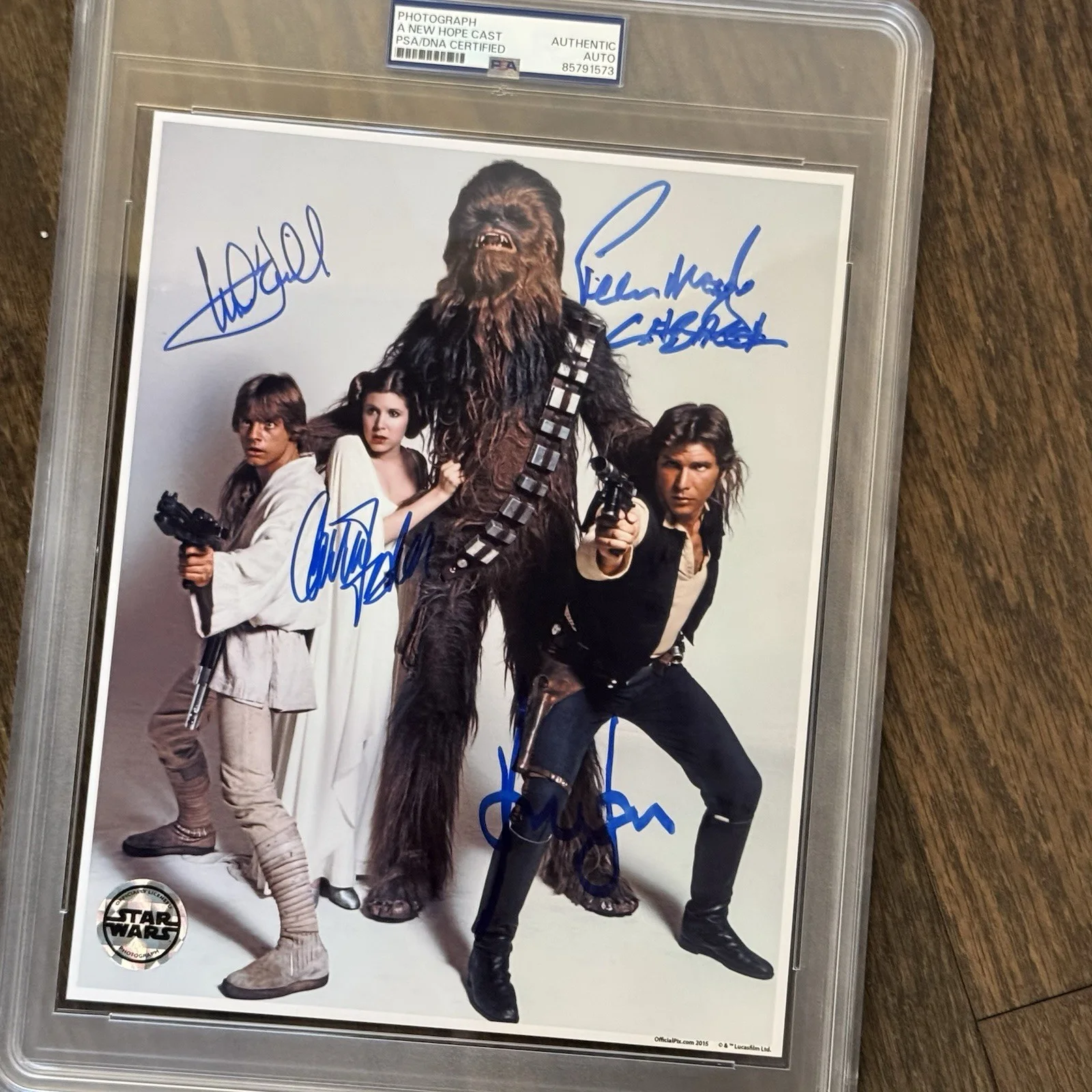 Harrison Ford — Star Wars * Official Pix * 8x10 Photo Signed X4 Ford Fisher Hamill * PSA * PROOF, изображение 4