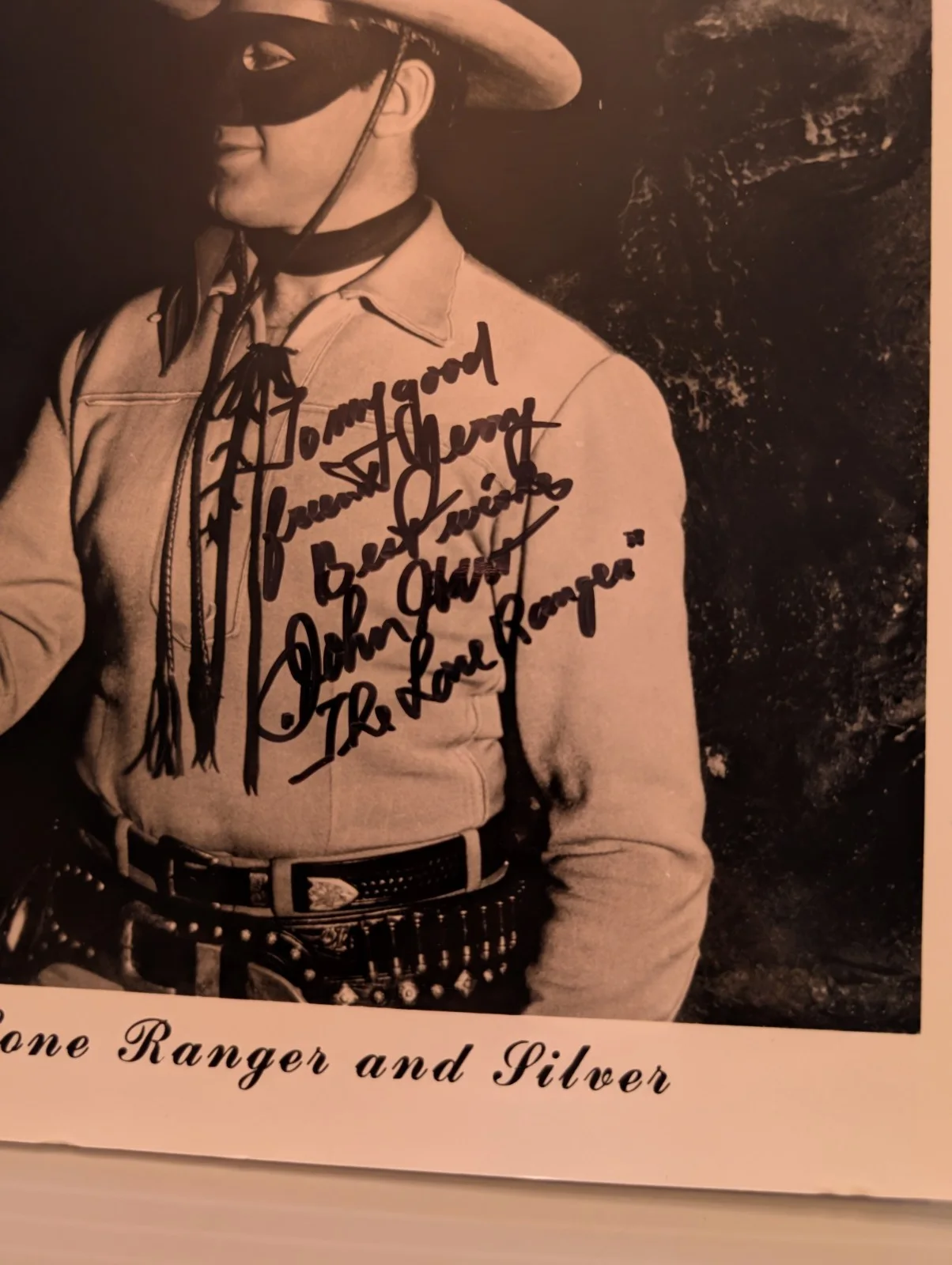 John Hart — John Hart The Lone Ranger In Silver Signed Autograph 8x10 Photo, изображение 2