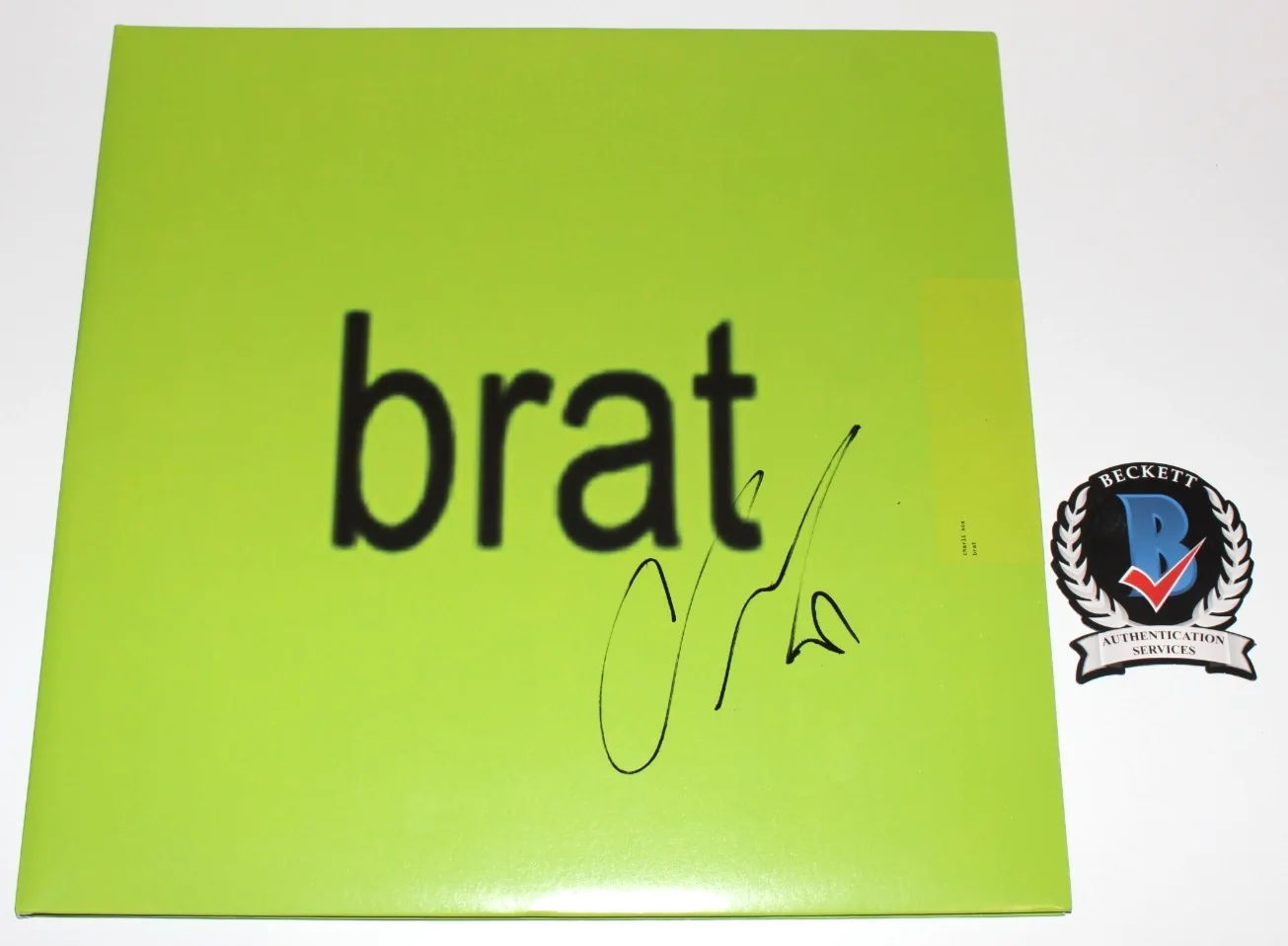 CHARLI XCX SIGNED 'BRAT' ALBUM VINYL RECORD LP SINGER AUTOGRAPH BAS BECKETT COA, image 2