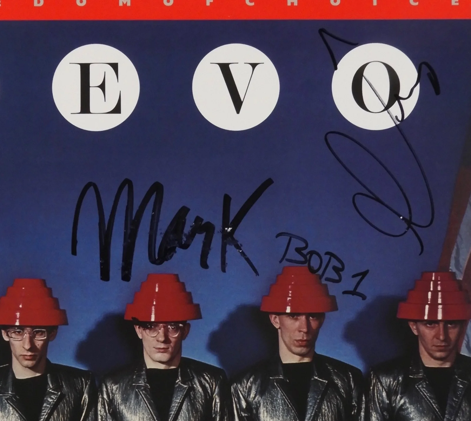 Devo JSA Signed Autograph Record Album Vinyl Freedom Of Choice, изображение 2
