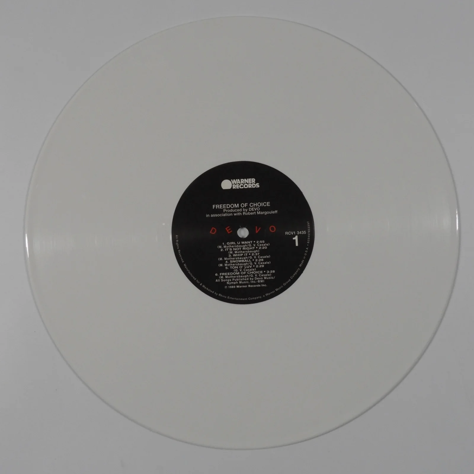 Devo JSA Signed Autograph Record Album Vinyl Freedom Of Choice, изображение 3