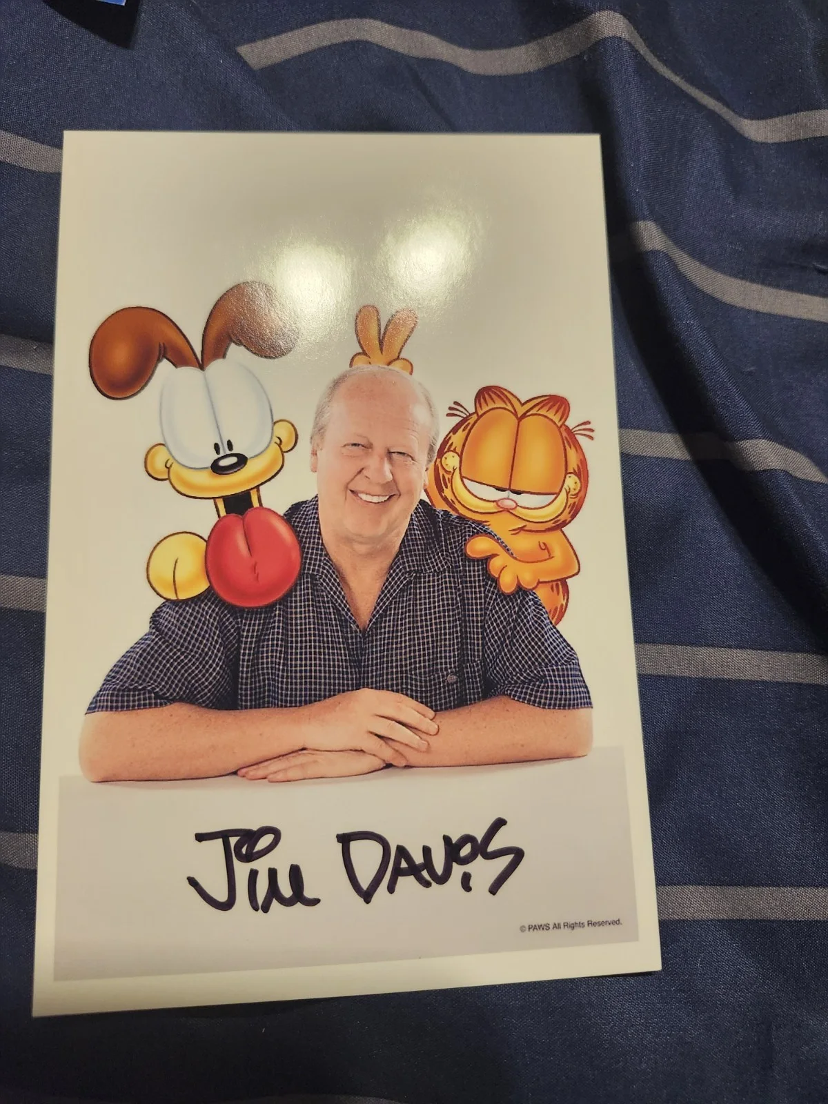 jim Davis — Jim Davis Garfield Creator Rare Rare Full Signature! 4x6 Photo Coa, изображение 2