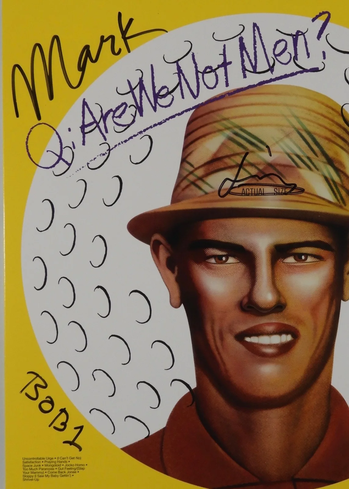 Devo JSA Signed Autograph Record Album Are We Not Men Vinyl, image 2