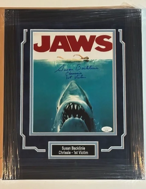 Susan Backlinie — Jaws Susan Backlinie - Chrissie 1st Victim Signed 8x10 Custom Framed JSA