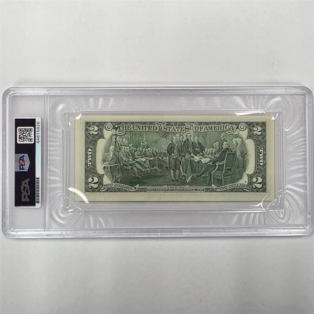Charlie Sheen — Charlie Sheen signed $2 Dollar Bill Wall Street "Bud Fox" PSA/DNA 10 Auto Gem Mt, изображение 4