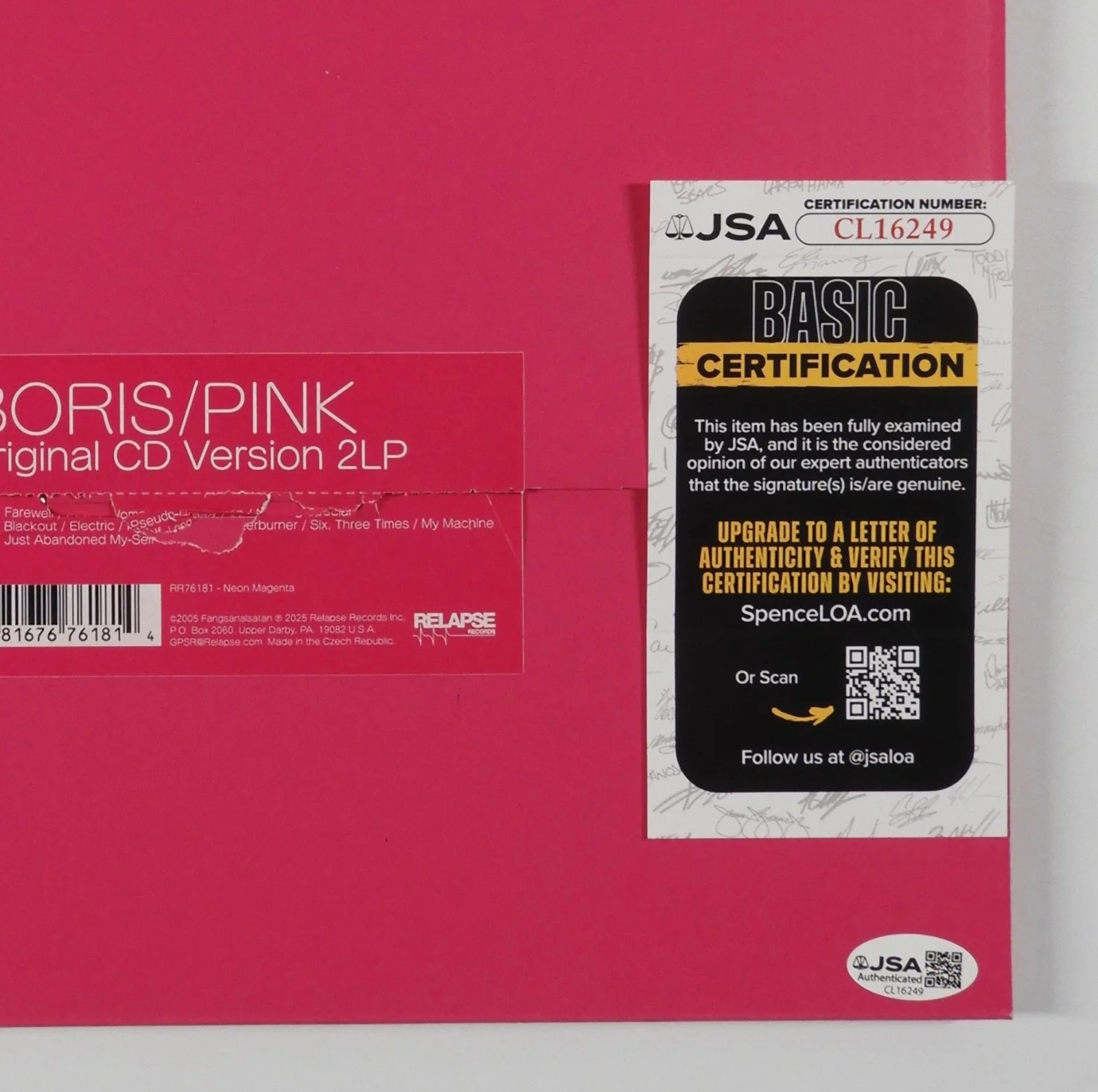 Boris JSA Signed Autograph Album Record Vinyl Pink, image 3