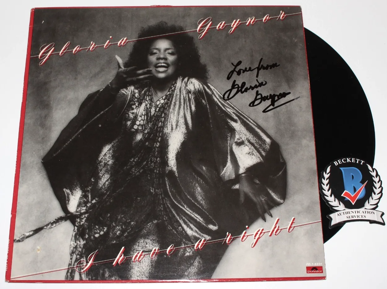 SINGER GLORIA GAYNOR SIGNED I HAVE A NIGHT VINYL RECORD ALBUM LP BECKETT BAS COA, изображение 2