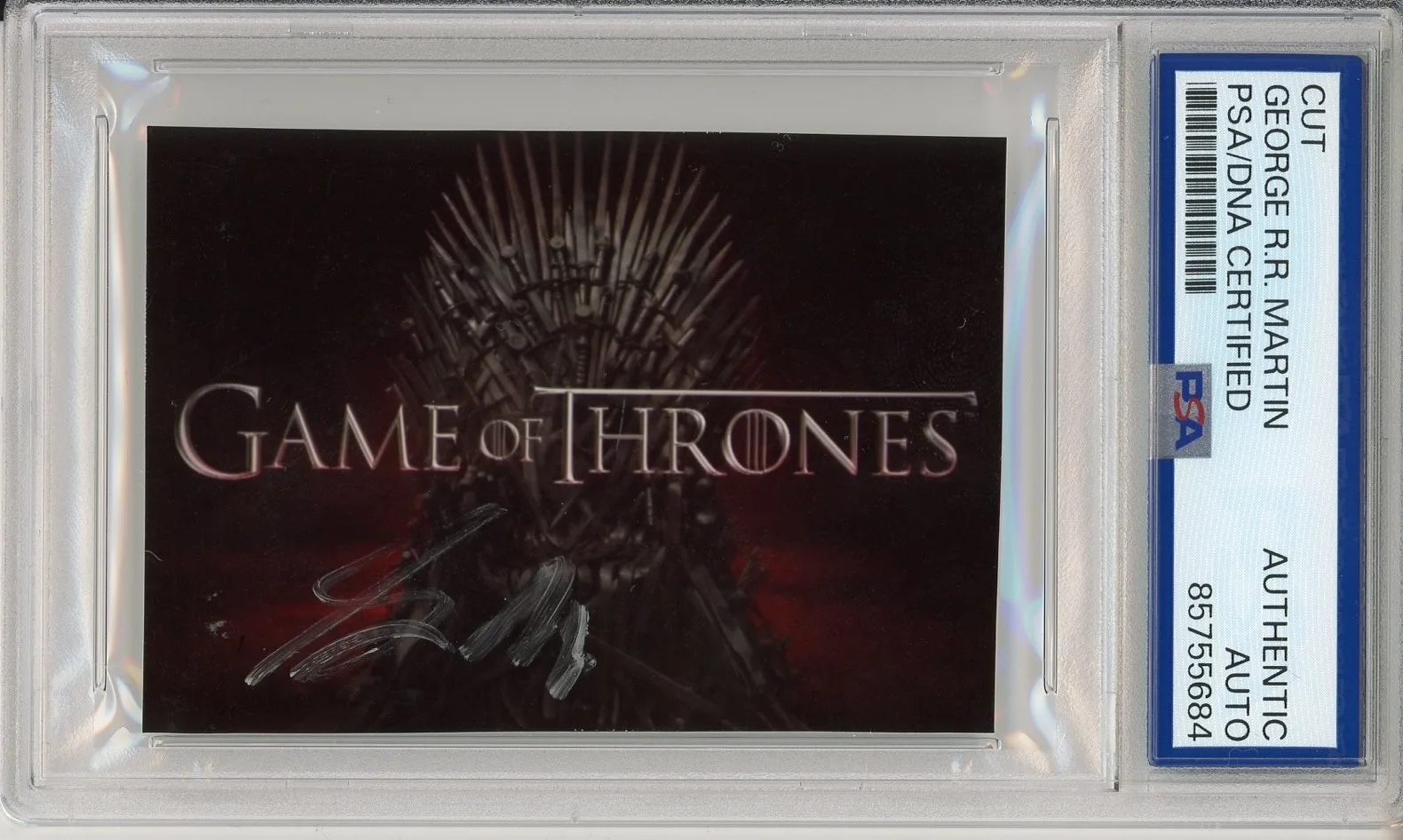 George RR Martin — GEORGE RR MARTIN SIGNED GAME OF THRONES IRON THRONE PHOTO AUTOGRAPH PSA DNA COA
