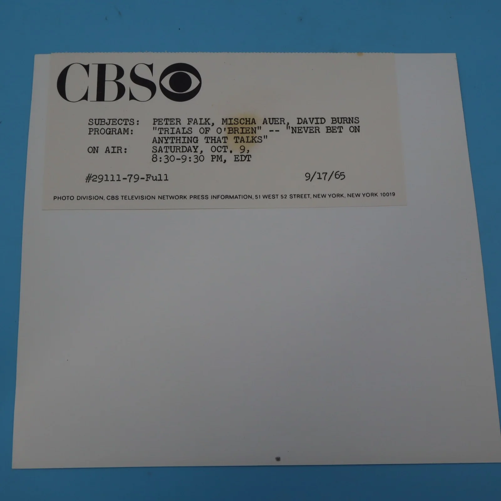 DAVID BURNS Actor 1902-71 HAND SIGNED AUTOGRAPHED 6x8 PRESS PHOTO 1965, изображение 3