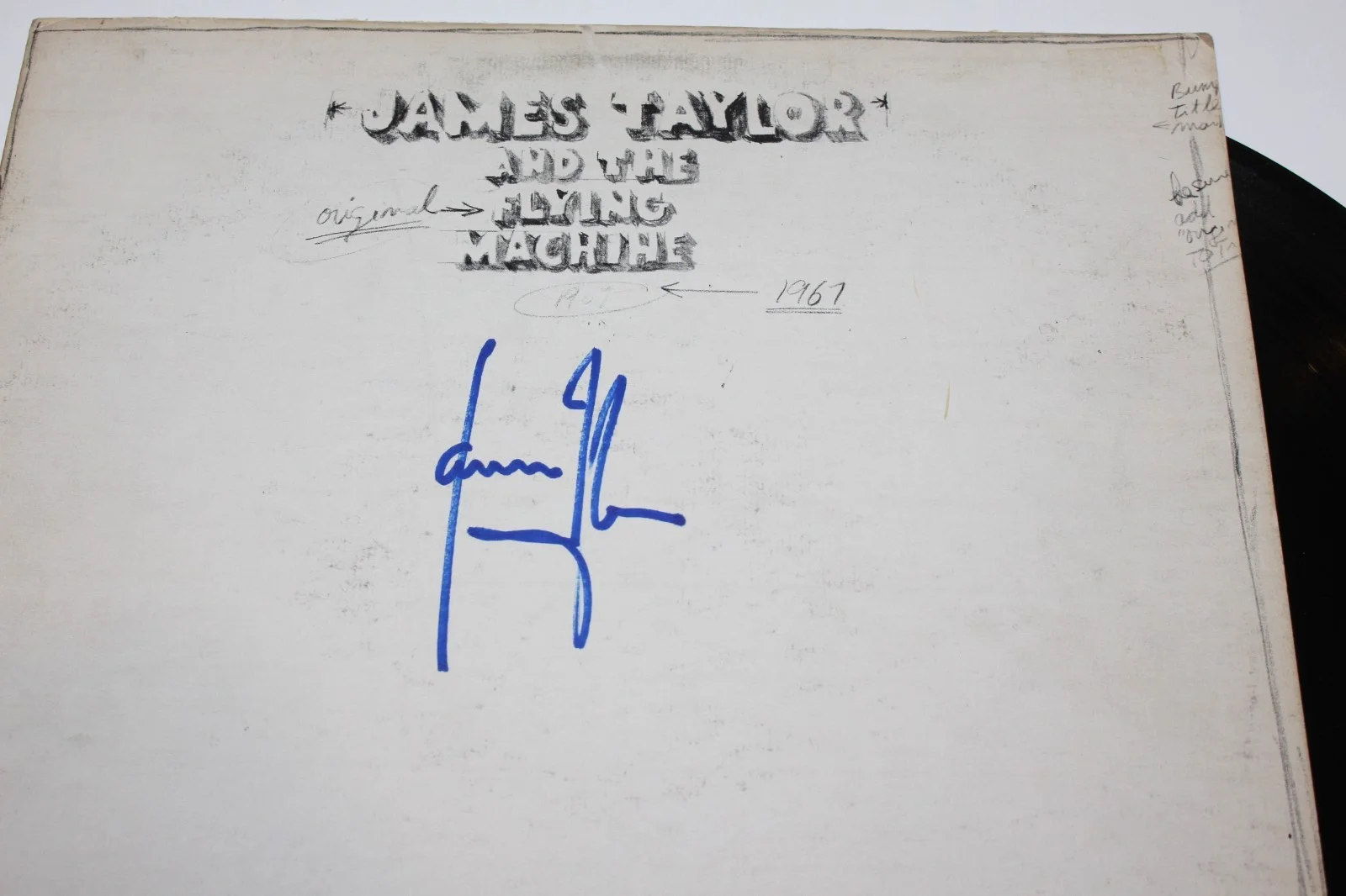 JAMES TAYLOR SIGNED & THE ORIGINAL FLYING MACHINE ALBUM VINYL BAS BECKETT COA, изображение 2