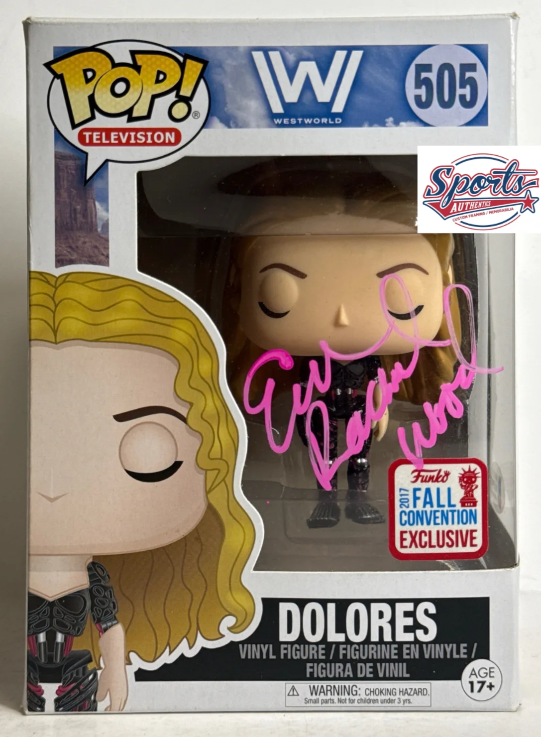 Evan Rachel Wood — Evan Rachel Wood Signed Westworld Dolores Funko #505 BAS AA59852