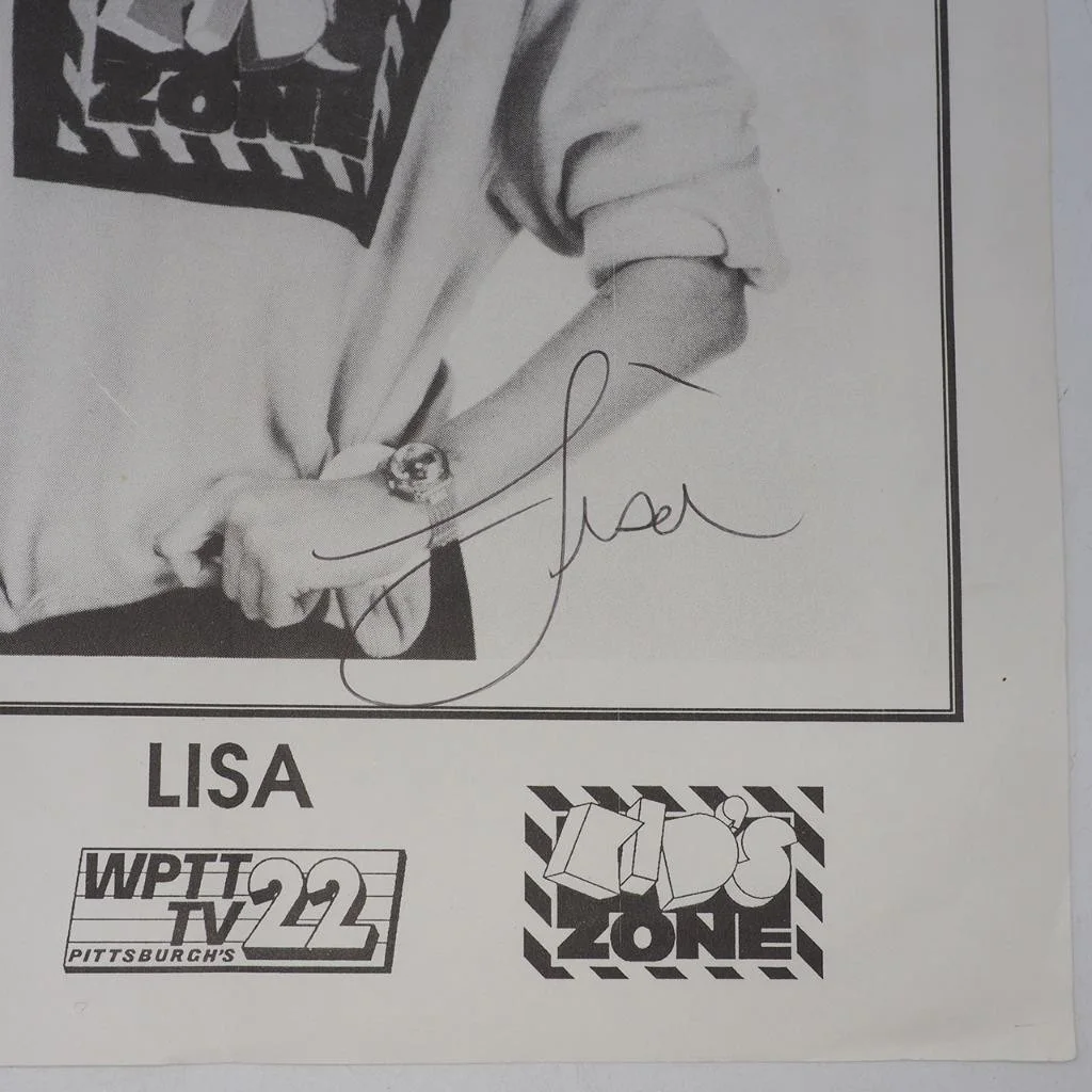 WPTT TV-22 Pittsburgh Kids Zone Kim Autograph Signed 8x10 B&W Promo Photo, изображение 2