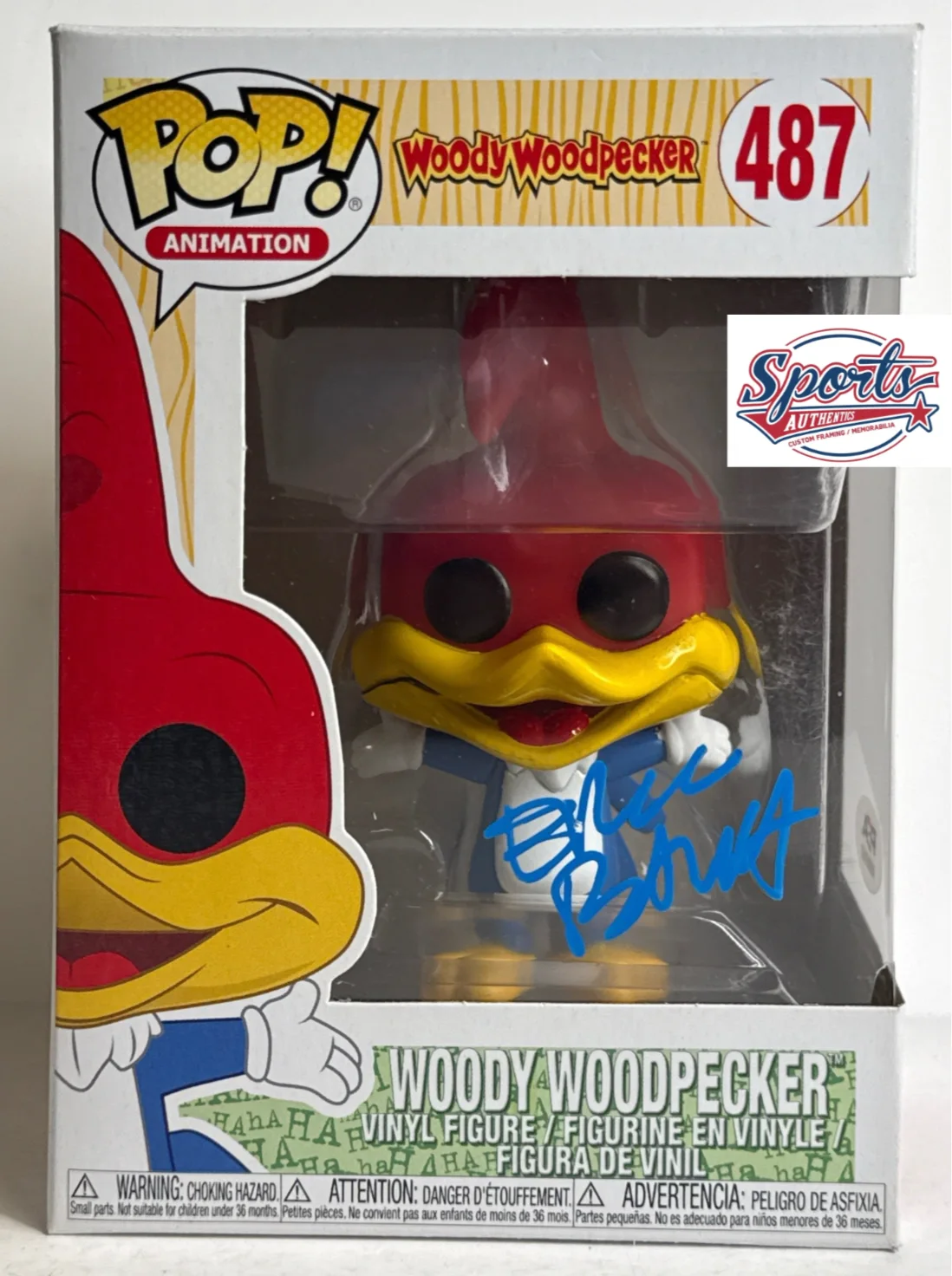 Eric Bauza — Eric Bauza Signed Woody Woodpecker Funko #487 PSA AM85950