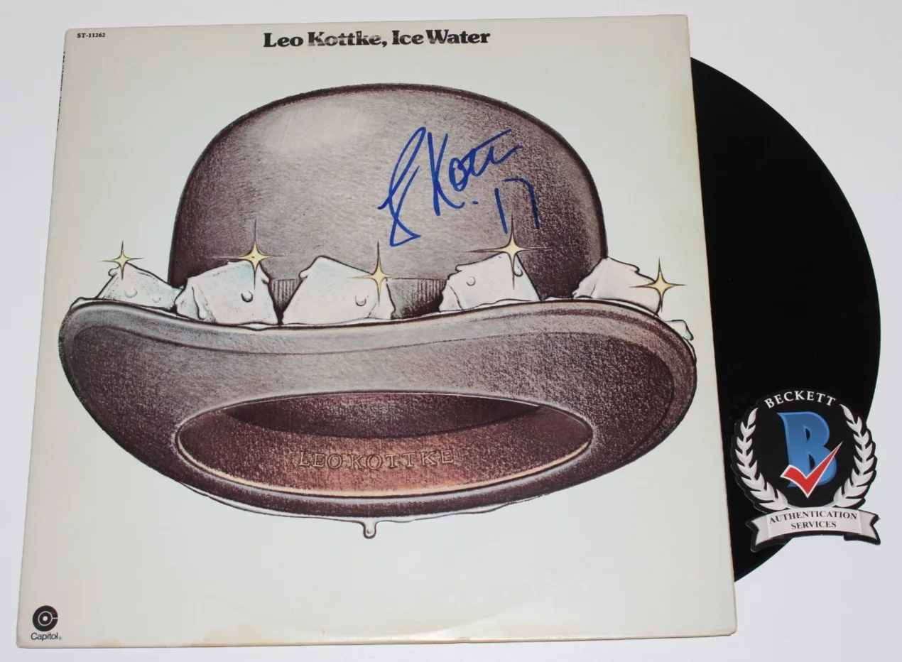 LEO KOTTKE SIGNED 'ICE WATER' VINYL RECORD ALBUM LP GUITARIST BECKETT BAS COA, изображение 2